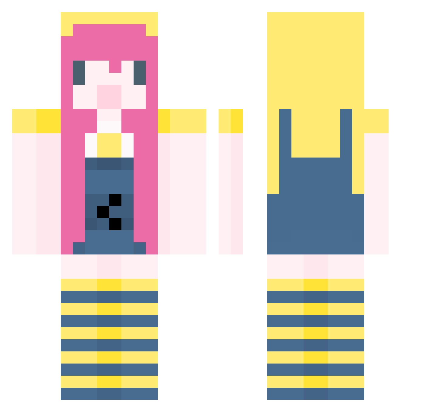 strwbrriiii Minecraft skin, front and back view