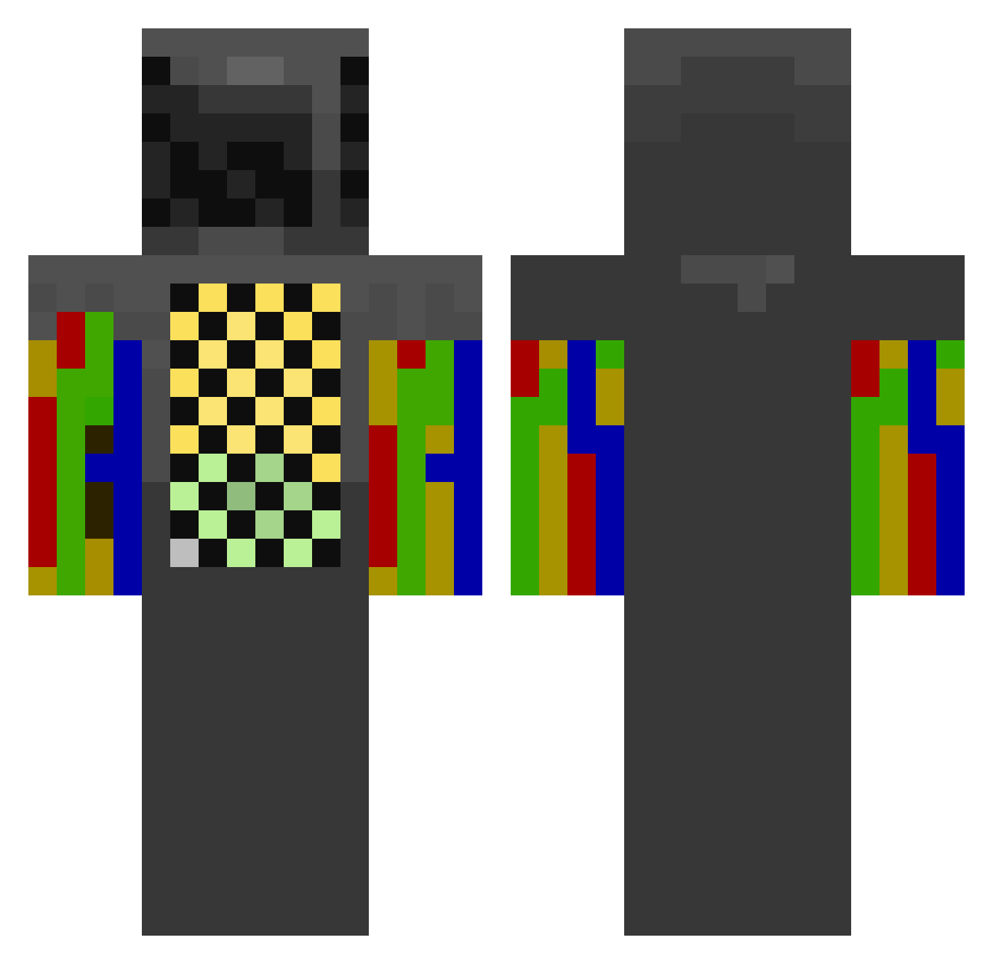 CamdenisIdiot69 Minecraft skin, front and back view