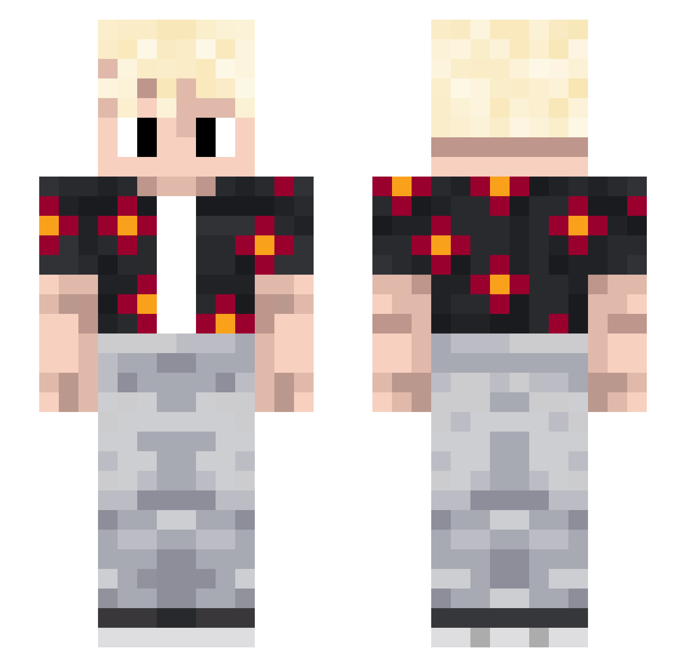 SammySpear Minecraft skin, front and back view