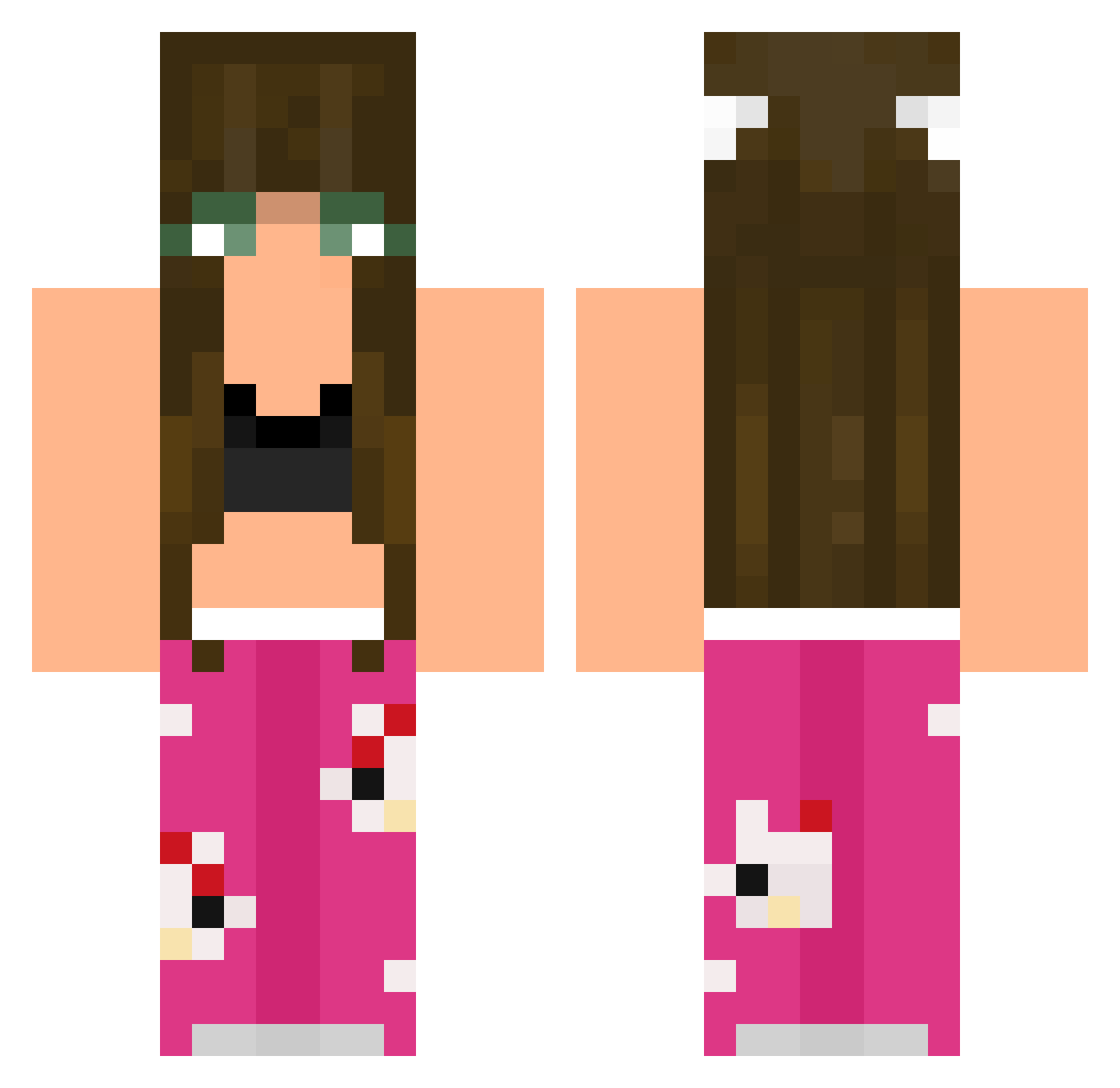 yifg Minecraft skin, front and back view