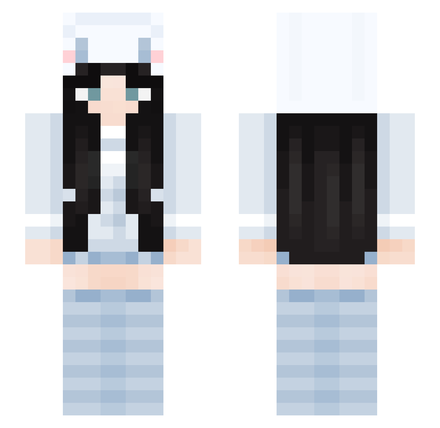 Coffwie Minecraft skin, front and back view