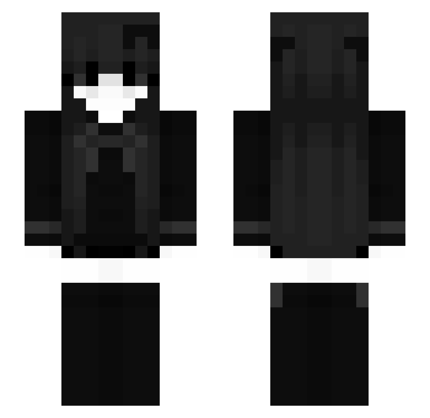 Ning27 Minecraft skin, front and back view