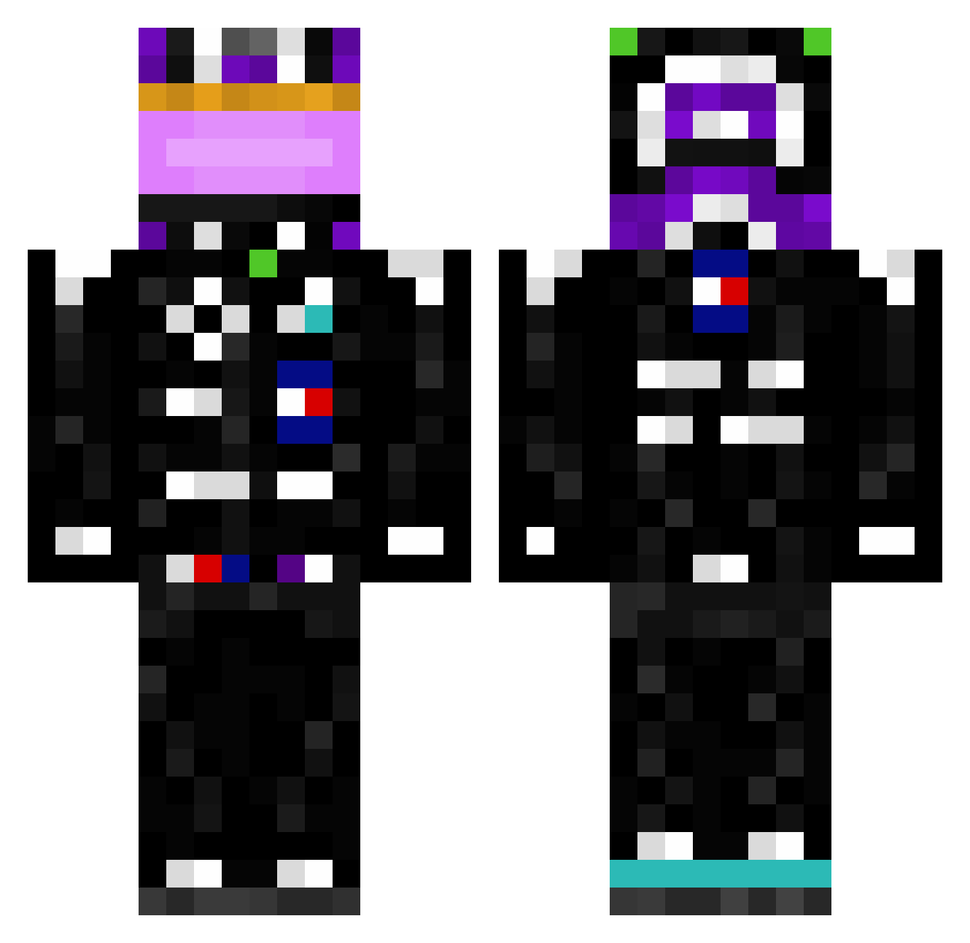 gabagoofer Minecraft skin, front and back view
