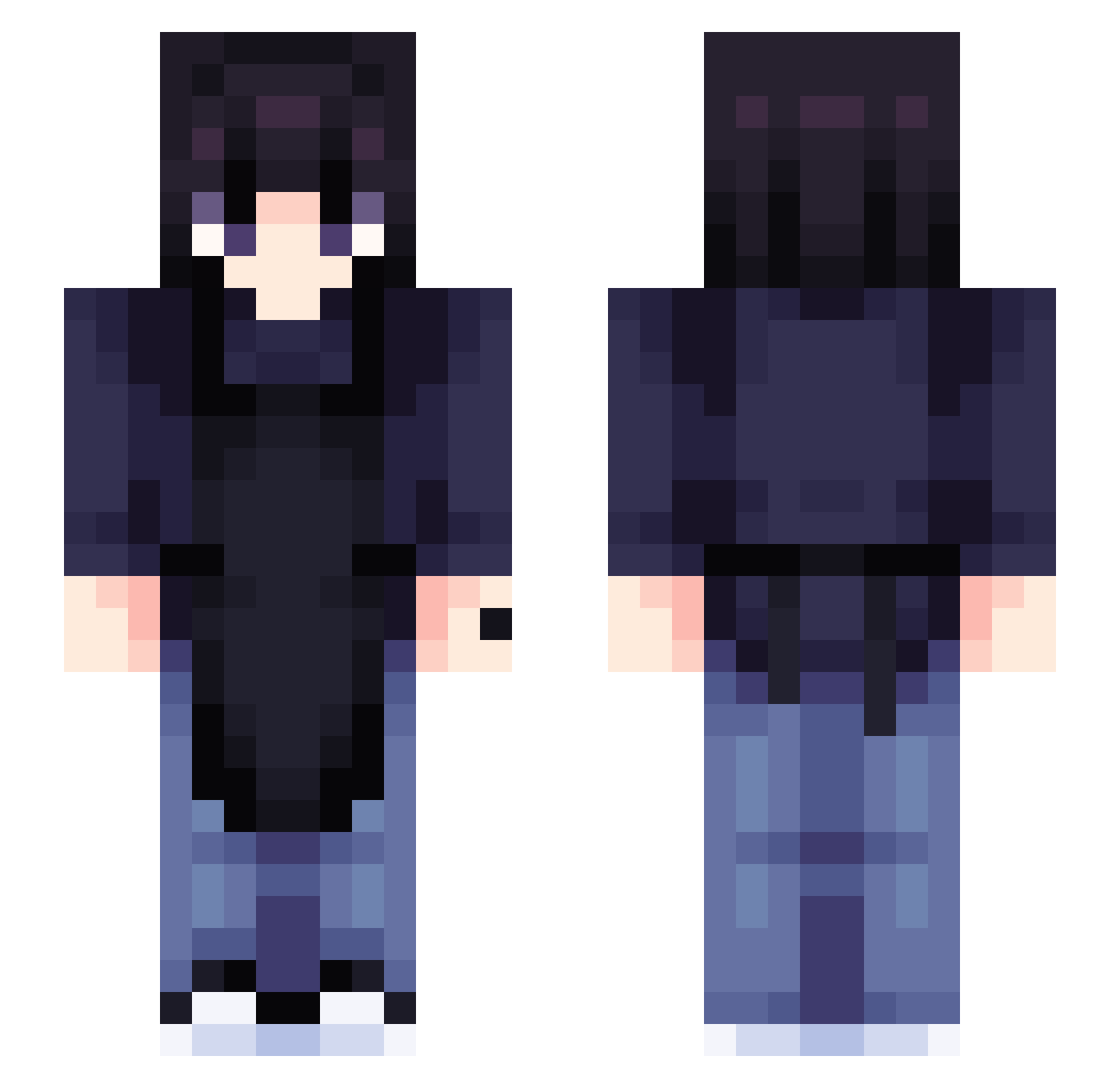 ramx0 Minecraft skin, front and back view