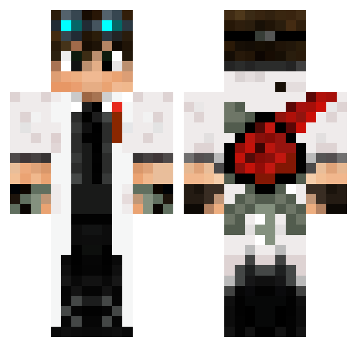 Shaqu2106 Minecraft skin, front and back view