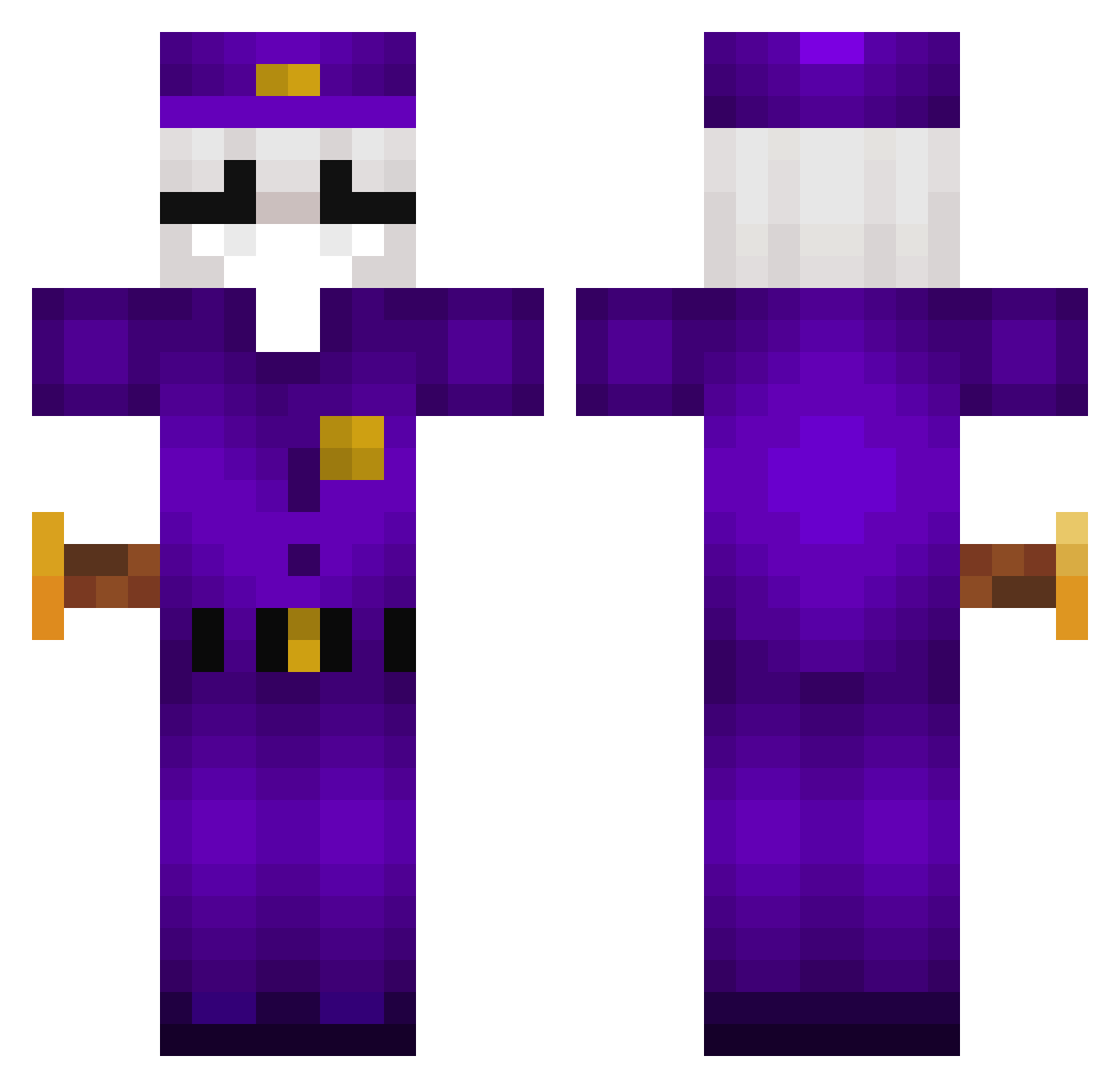 ksmbrie Minecraft skin, front and back view