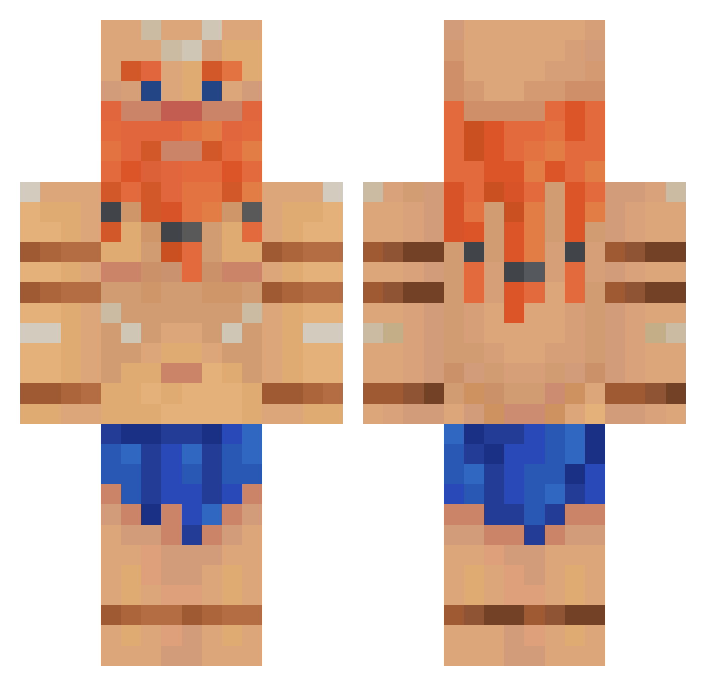 Abyrtake Minecraft skin, front and back view