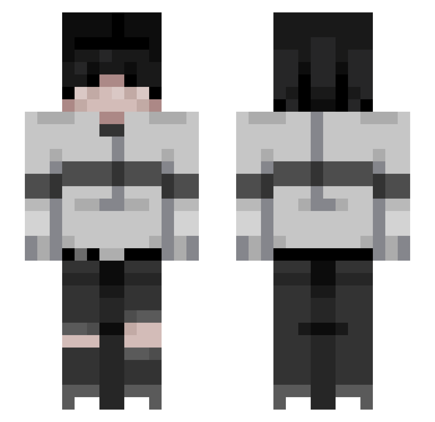 SiRylan Minecraft skin, front and back view