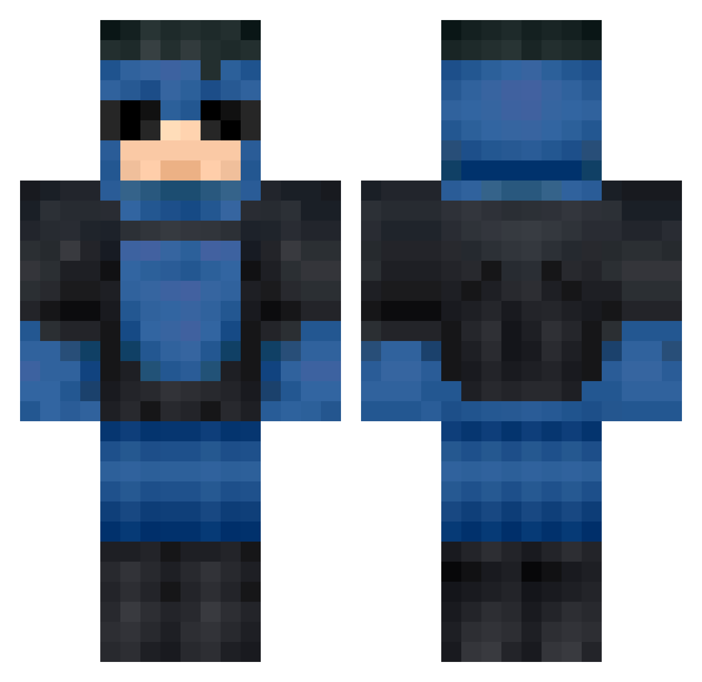 Ppv Minecraft skin, front and back view