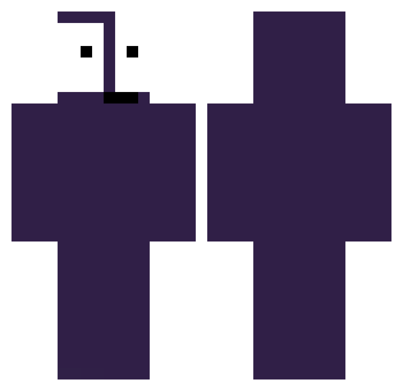 vnnsss Minecraft skin, front and back view
