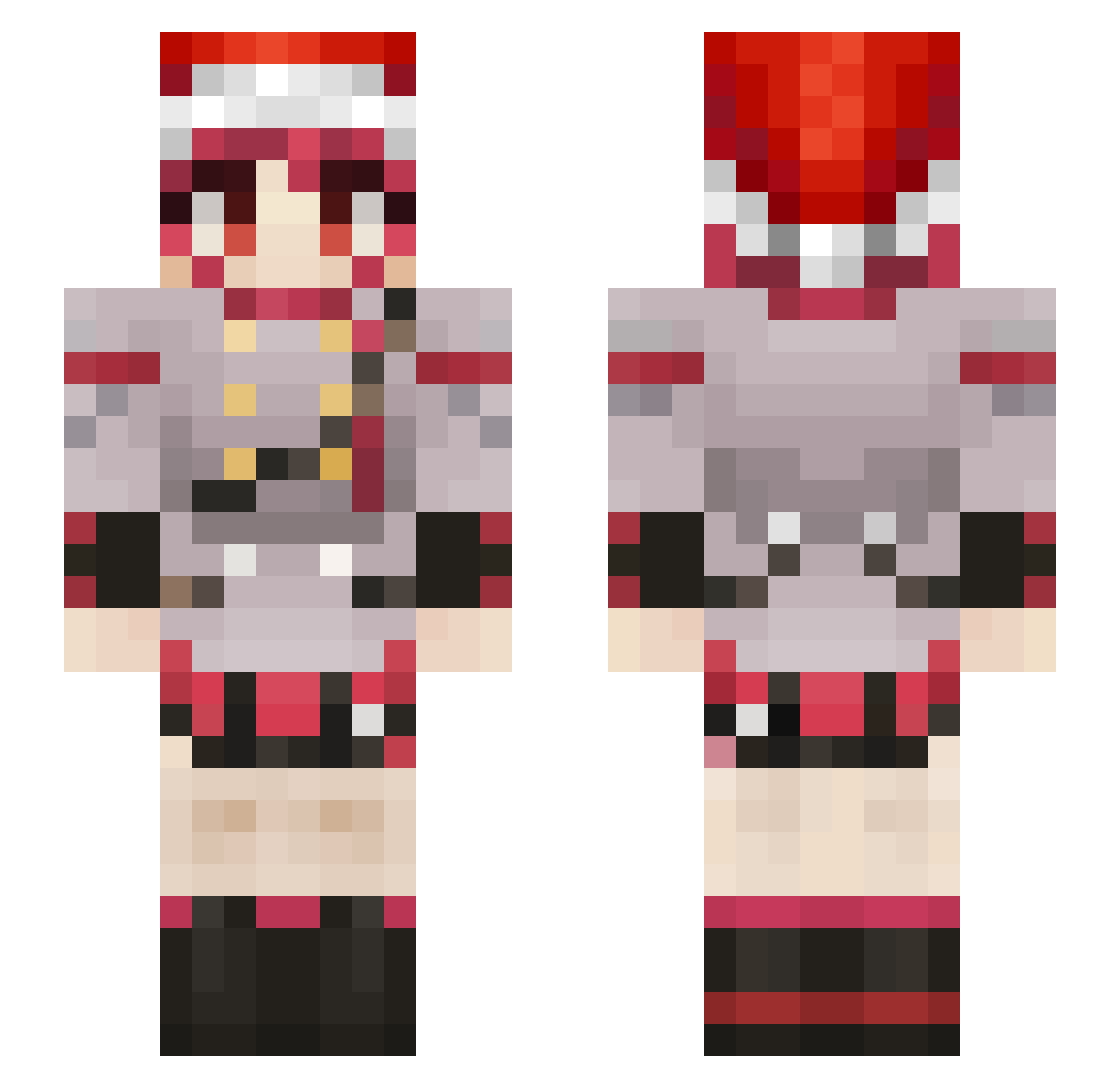 kran233 Minecraft skin, front and back view