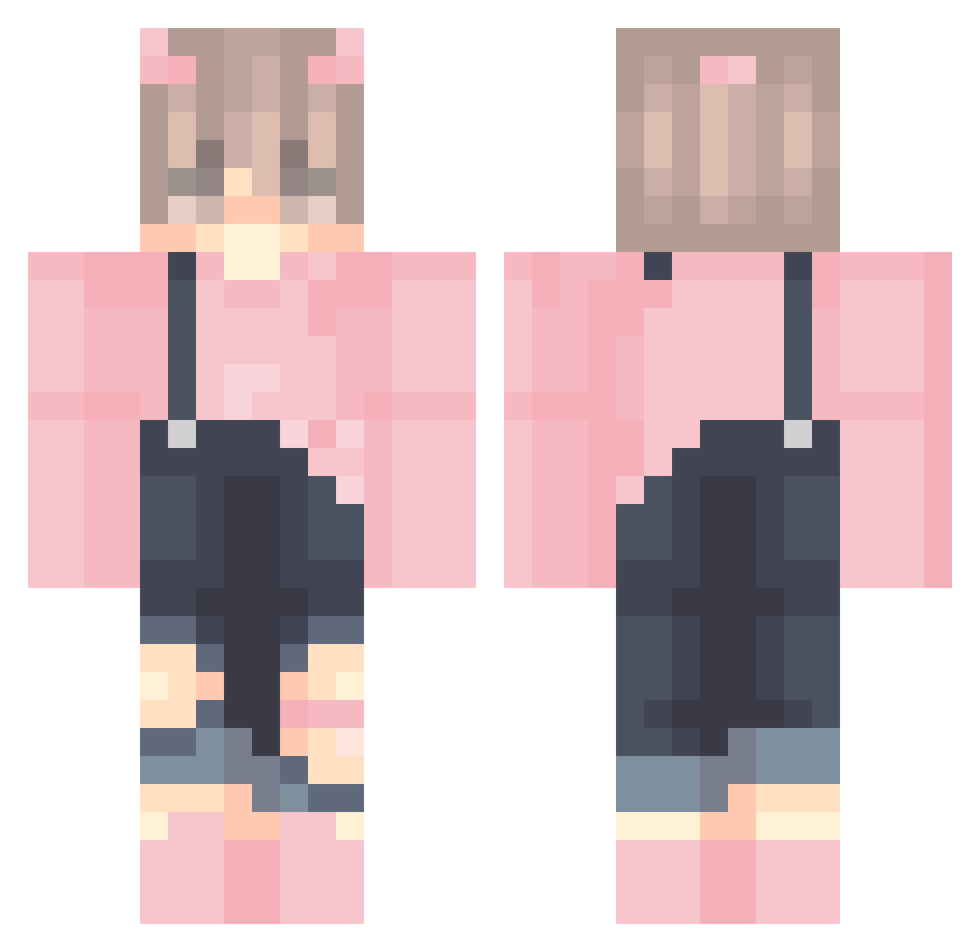 AIspion Minecraft skin, front and back view