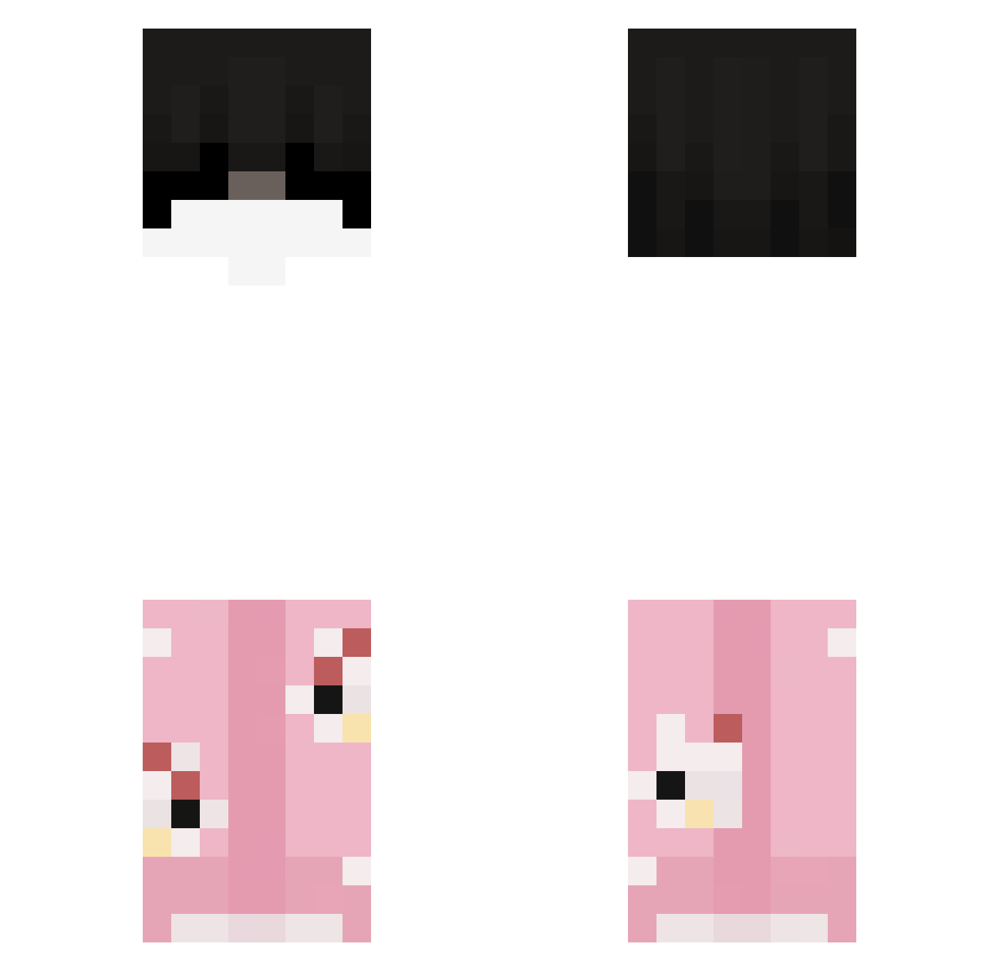 jeraldthefish Minecraft skin, front and back view