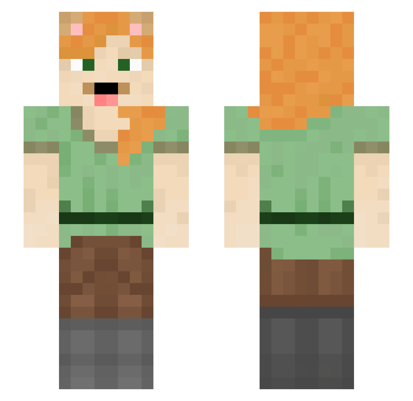 onlineshooter947 Minecraft skin, front and back view