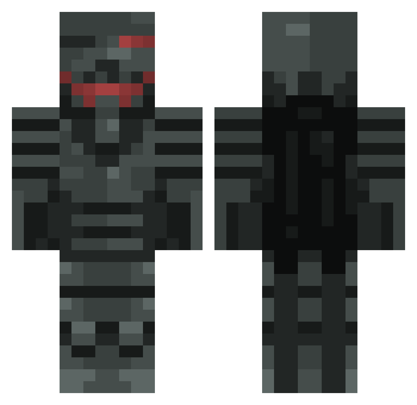 Er_Pat_tume Minecraft skin, front and back view