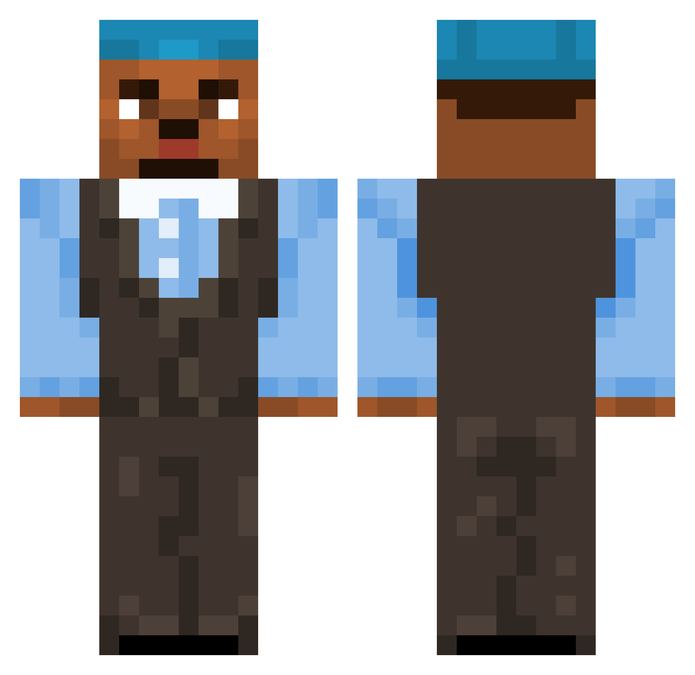 Goooney Minecraft skin, front and back view
