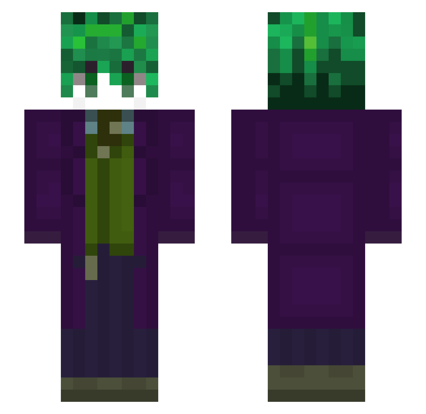 berkeasd Minecraft skin, front and back view