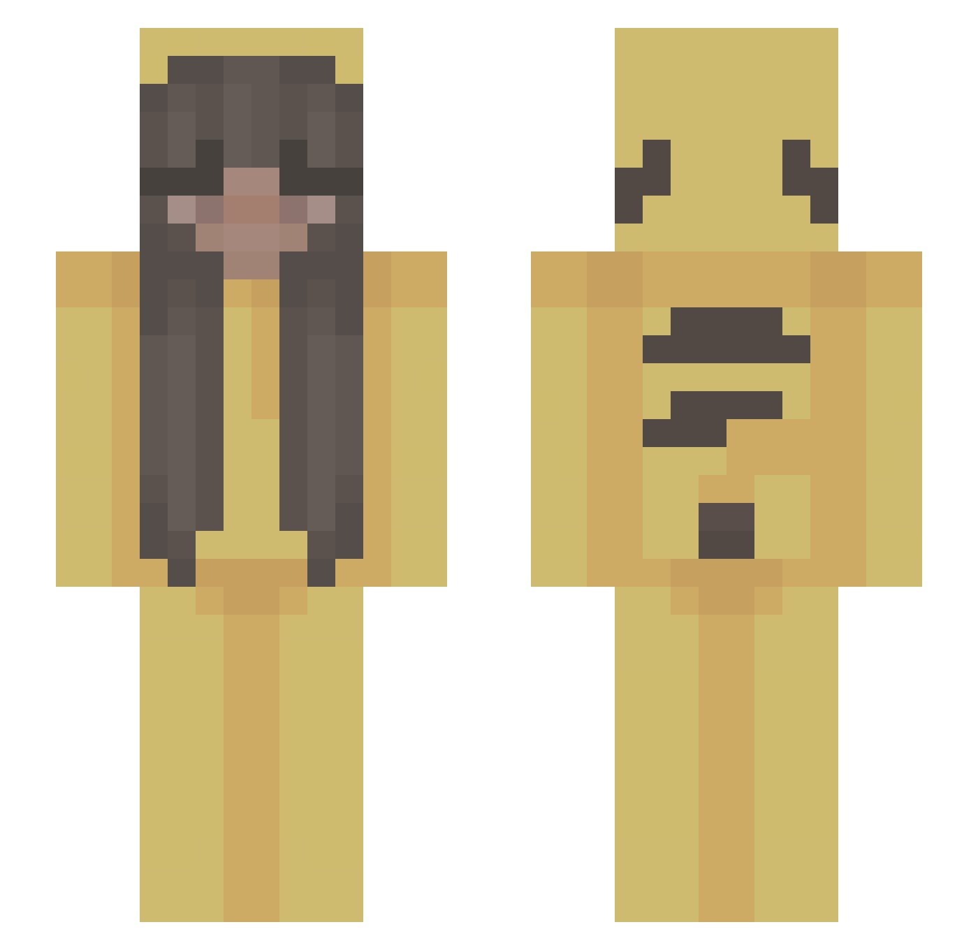 RUBY45472 Minecraft skin, front and back view