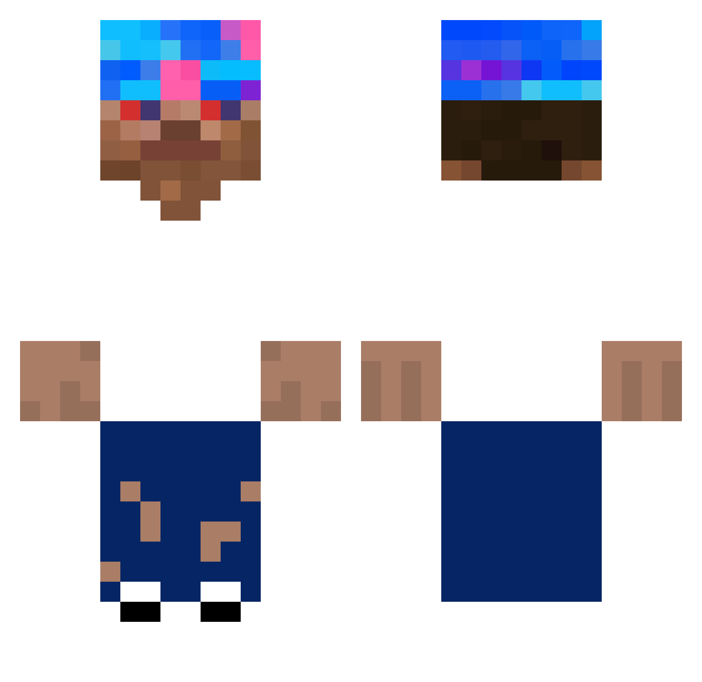 superpolak48 Minecraft skin, front and back view