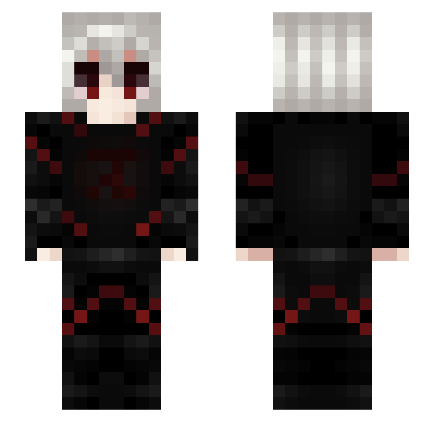 Shaqzillaa Minecraft skin, front and back view