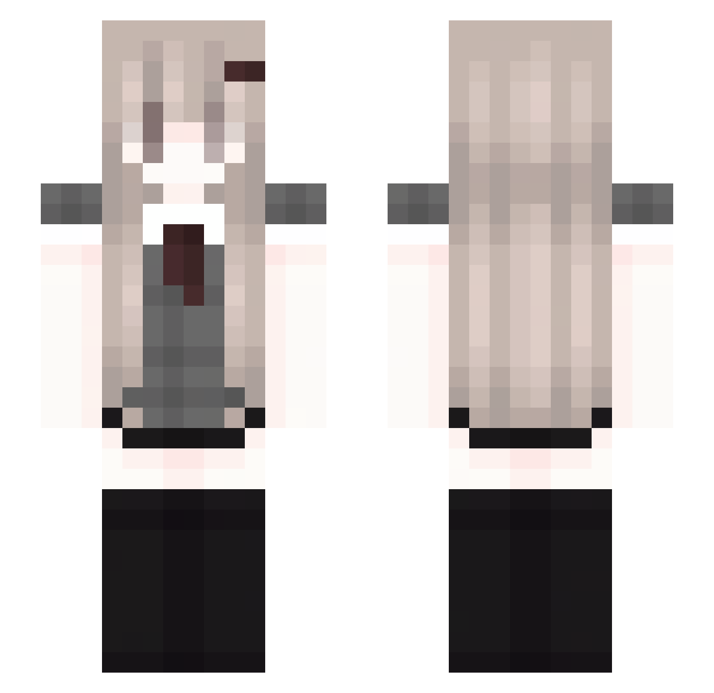 syvdd Minecraft skin, front and back view