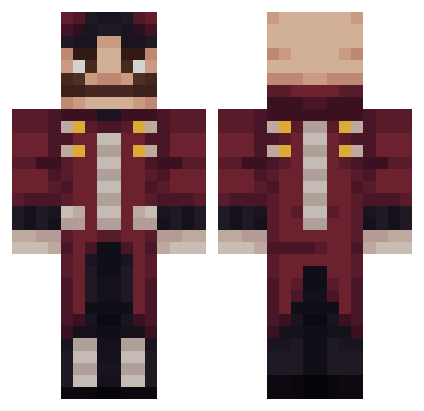 ZANCHETTA_FPS Minecraft skin, front and back view