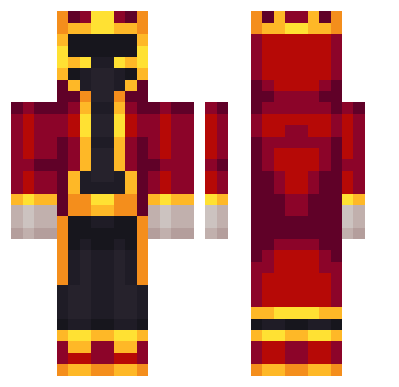 liu_li_sha Minecraft skin, front and back view