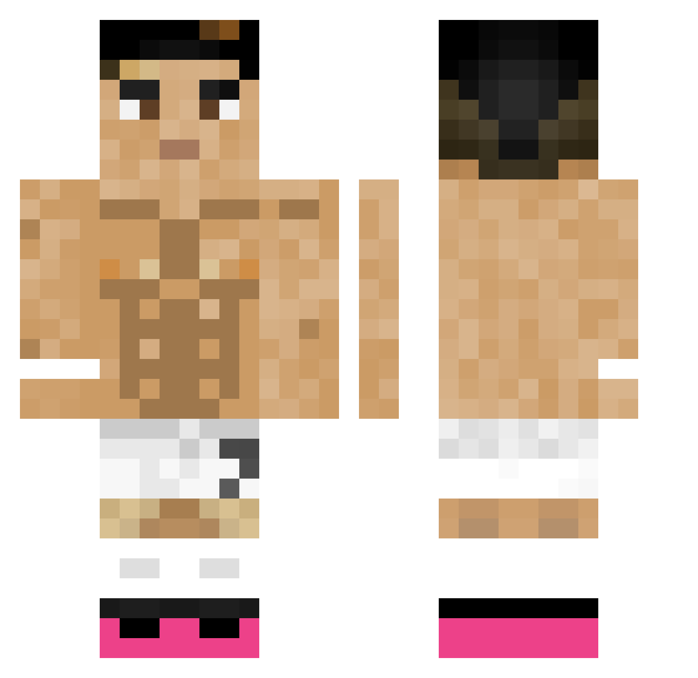 MrGGKing Minecraft skin, front and back view