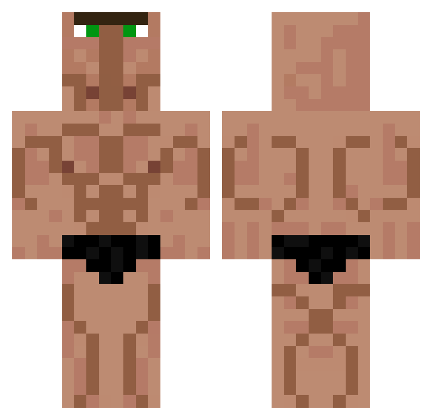 BoreRagnarock Minecraft skin, front and back view