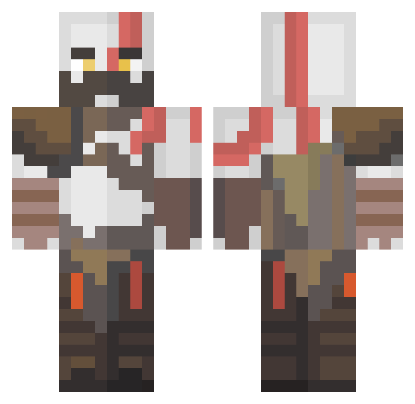 airslidez Minecraft skin, front and back view