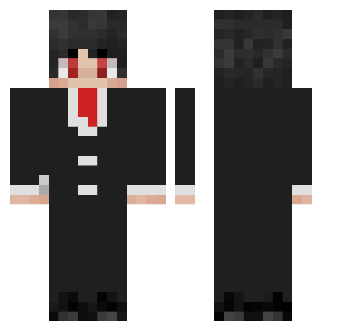 skorpionkeks99 Minecraft skin, front and back view