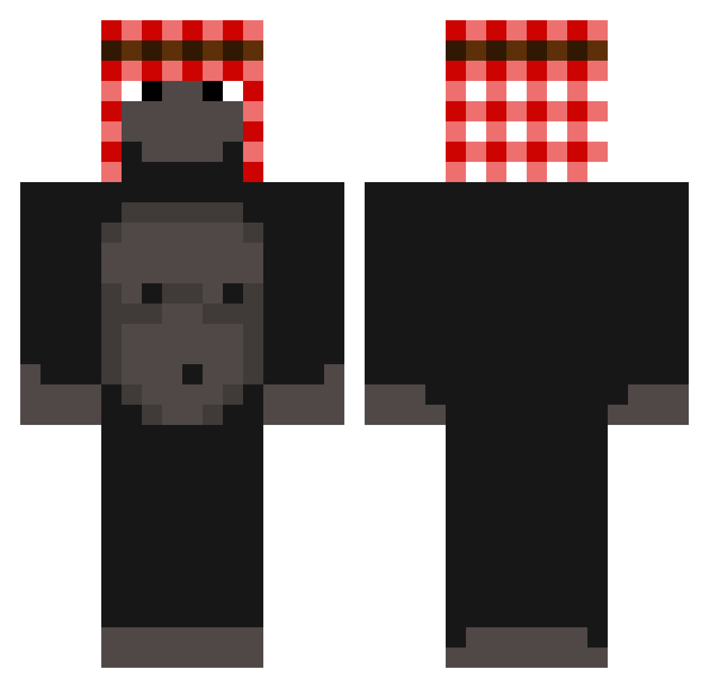 ZManTK Minecraft skin, front and back view