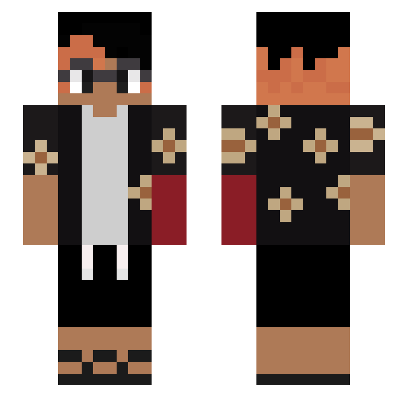 S4ntos_ Minecraft skin, front and back view