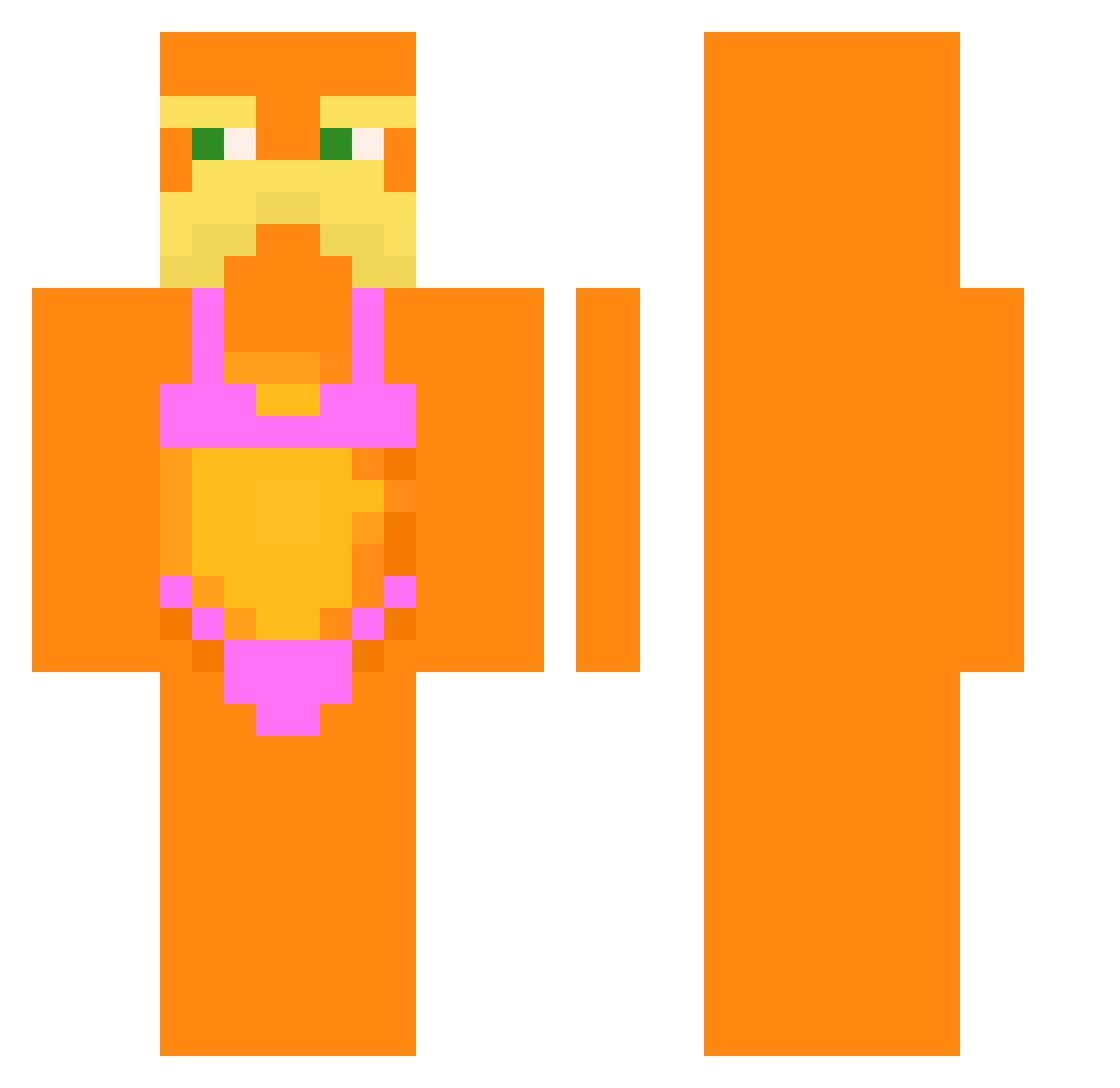 ZottiKothEnd Minecraft skin, front and back view
