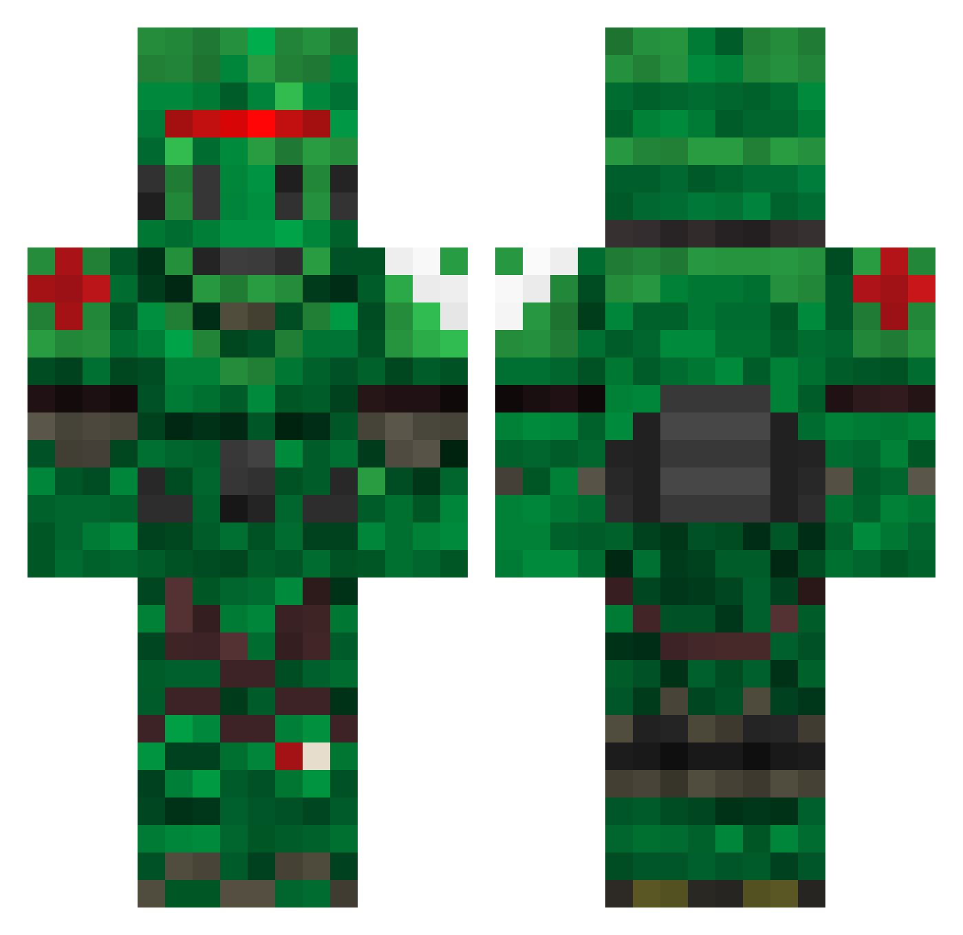 ChiefKeefeBee Minecraft skin, front and back view