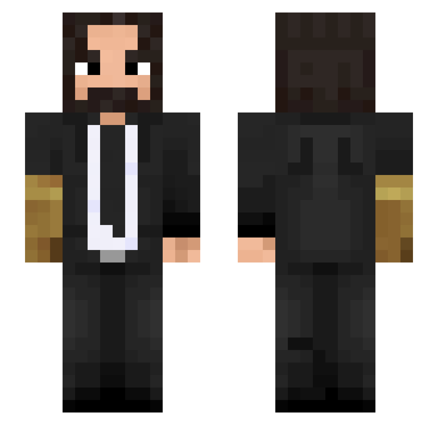 Acturus82 Minecraft skin, front and back view