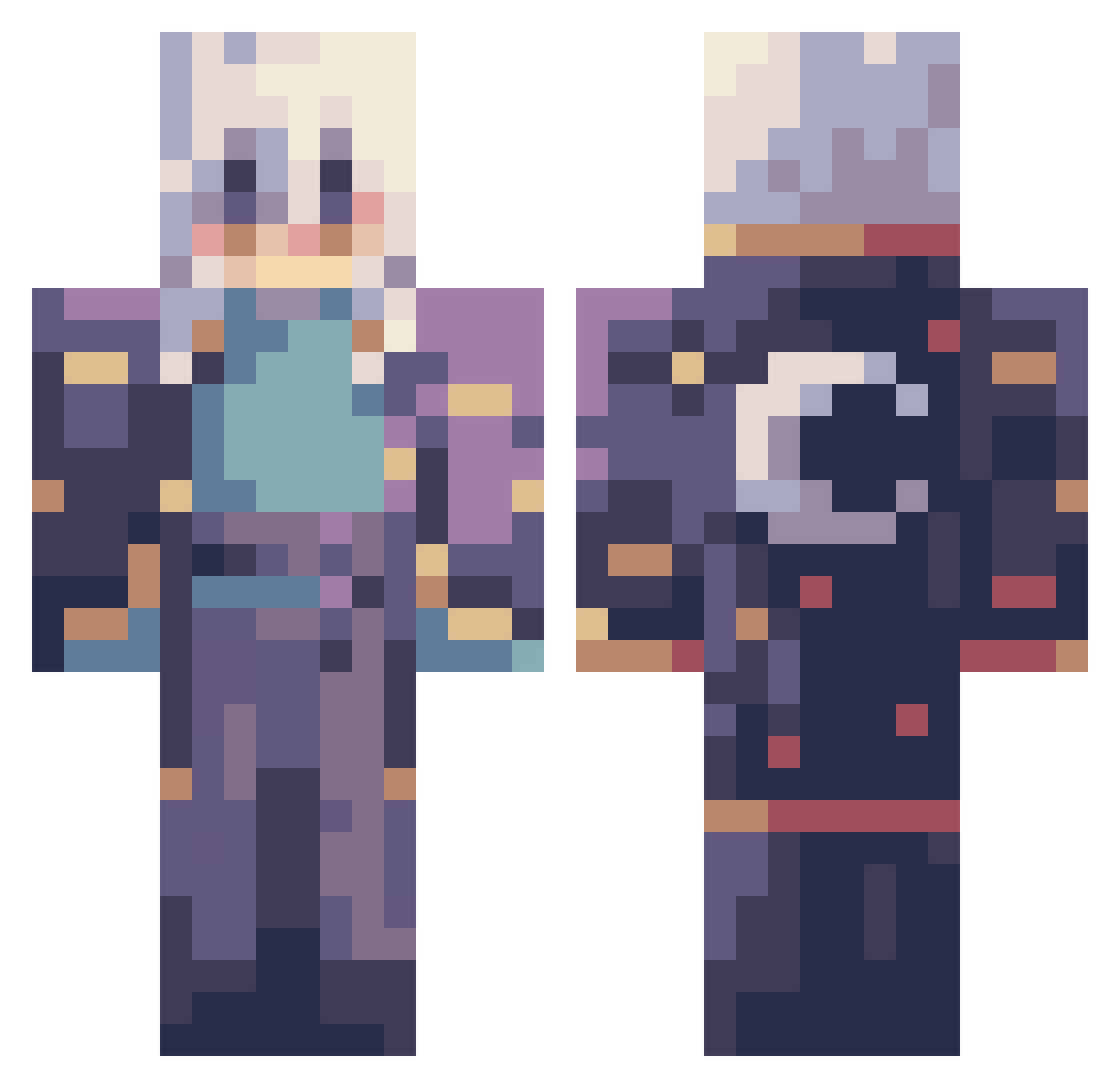 Meng_Lambert Minecraft skin, front and back view