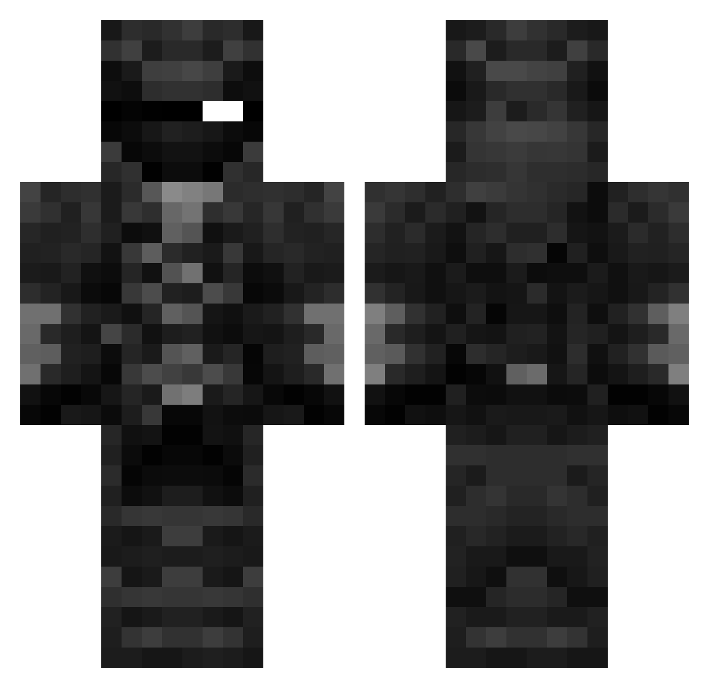 PdorPrime Minecraft skin, front and back view