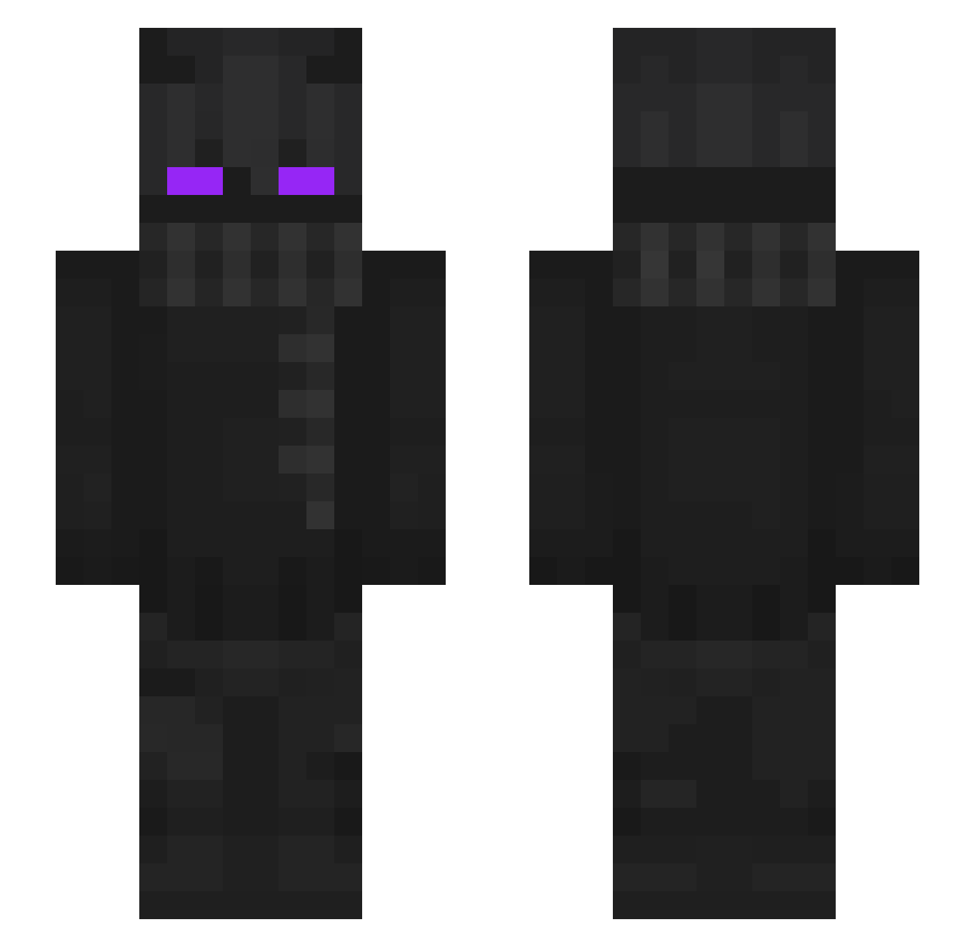 FourClick Minecraft skin, front and back view
