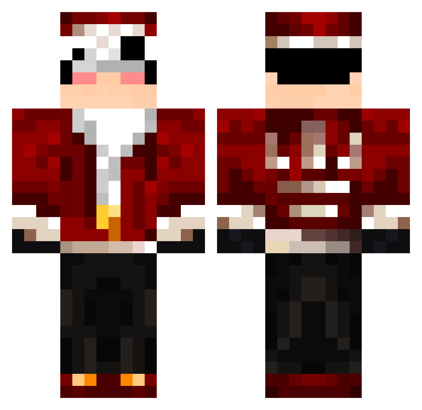 podo50 Minecraft skin, front and back view