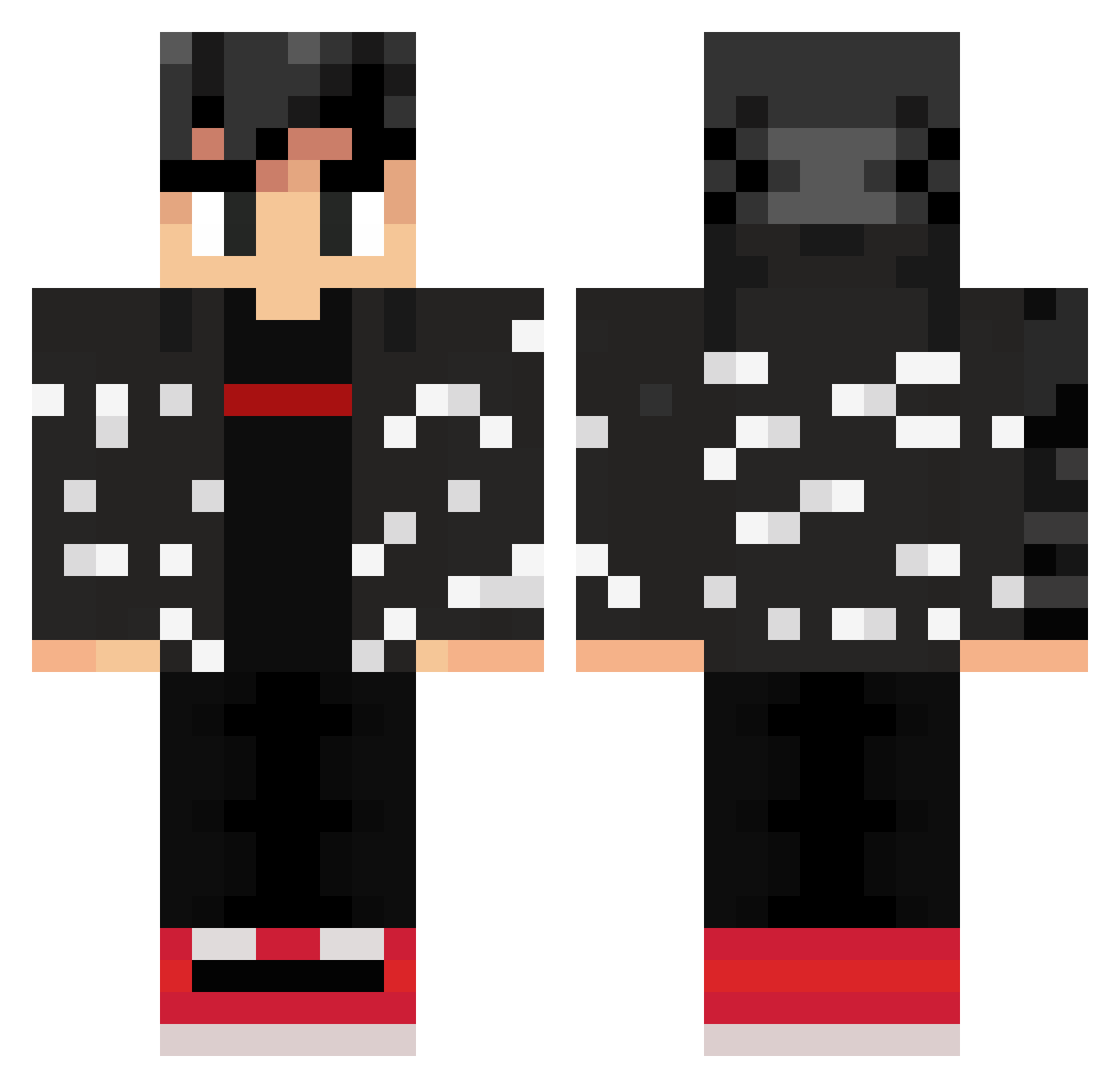 Second_Awake Minecraft skin, front and back view