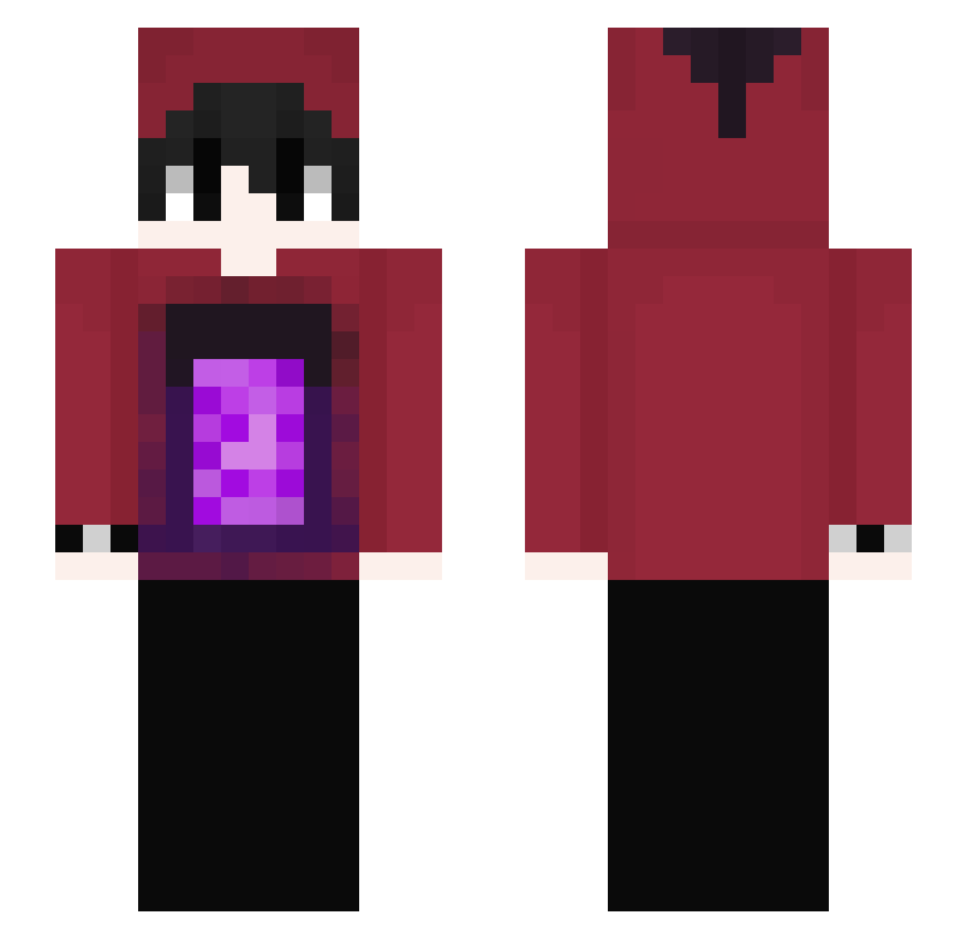 KeshiFr Minecraft skin, front and back view