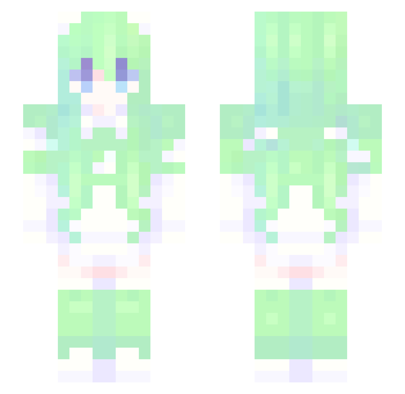 The_Creeper_Max Minecraft skin, front and back view