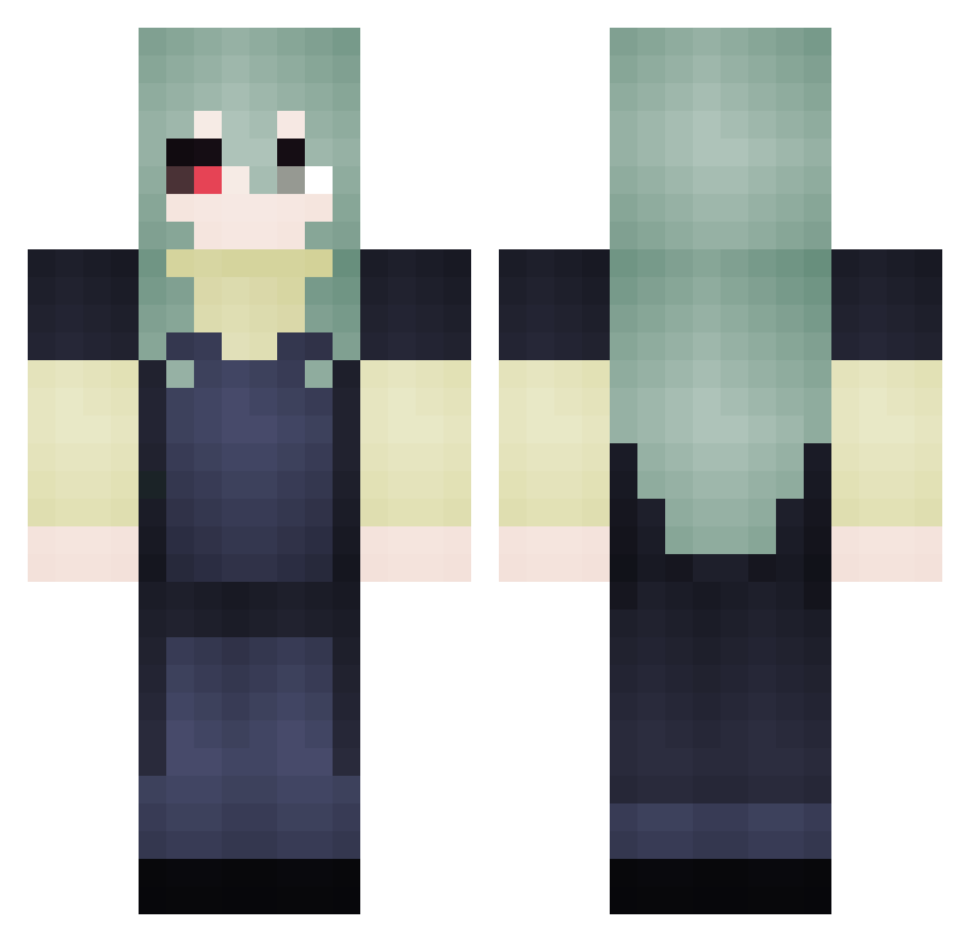 sugent Minecraft skin, front and back view