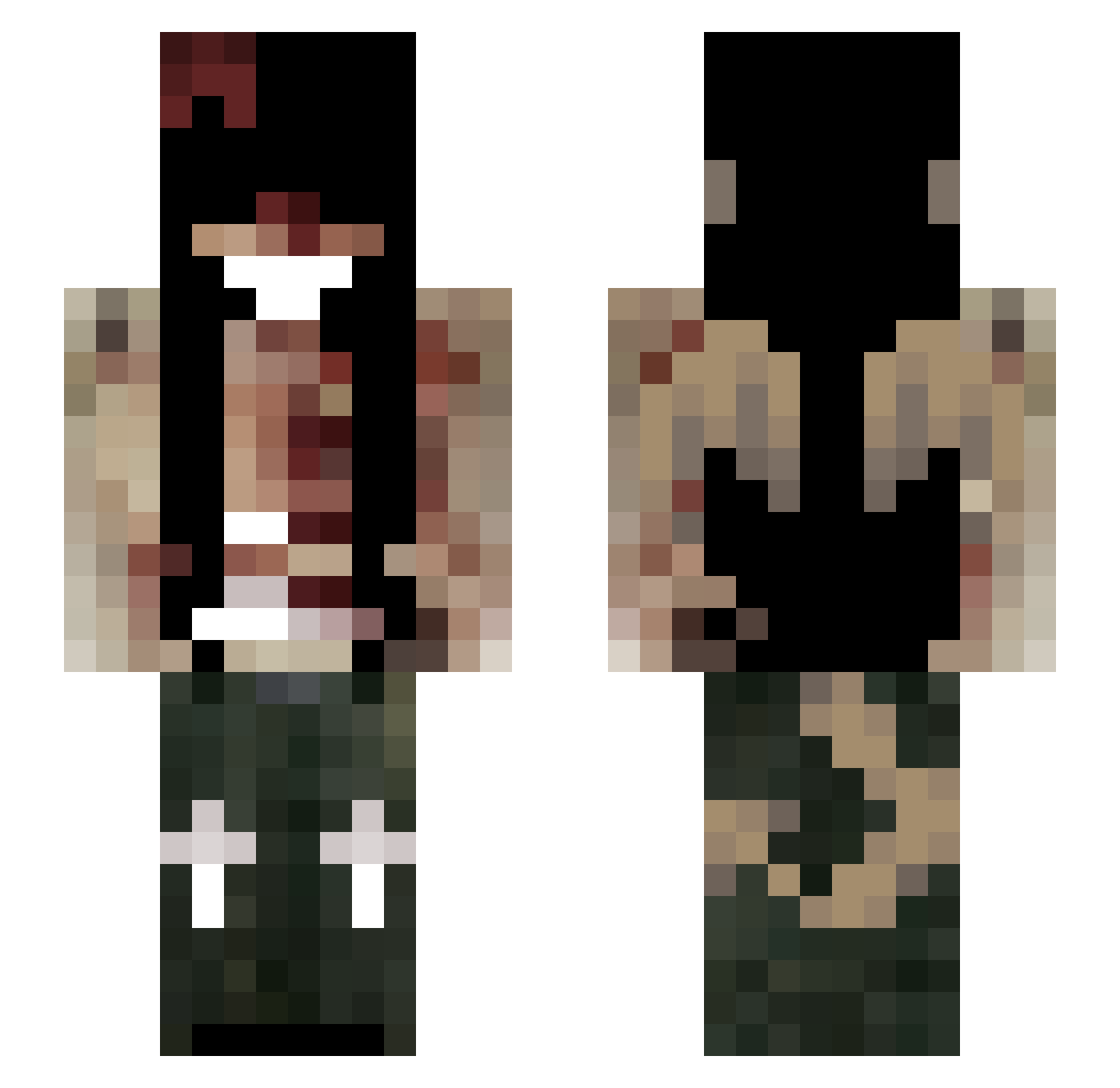 gofus1on Minecraft skin, front and back view