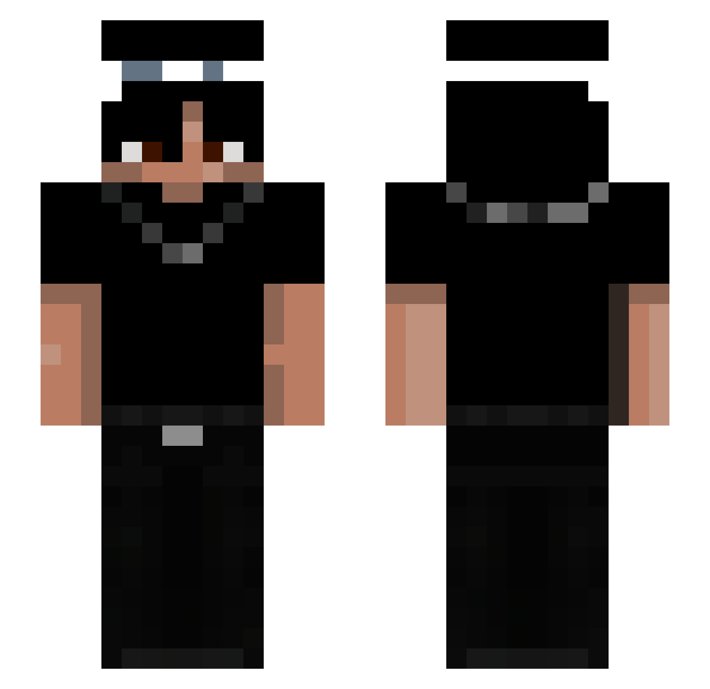 zeutwer Minecraft skin, front and back view