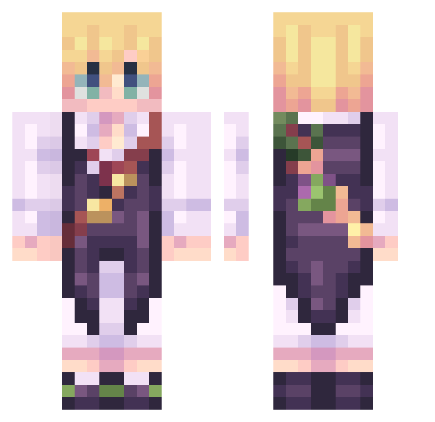 Boogeyman67 Minecraft skin, front and back view
