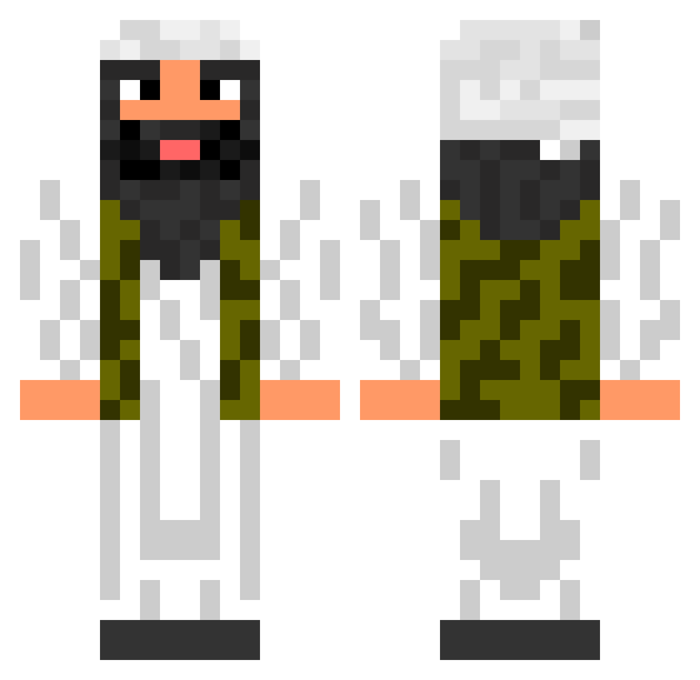 Jozef7335 Minecraft skin, front and back view