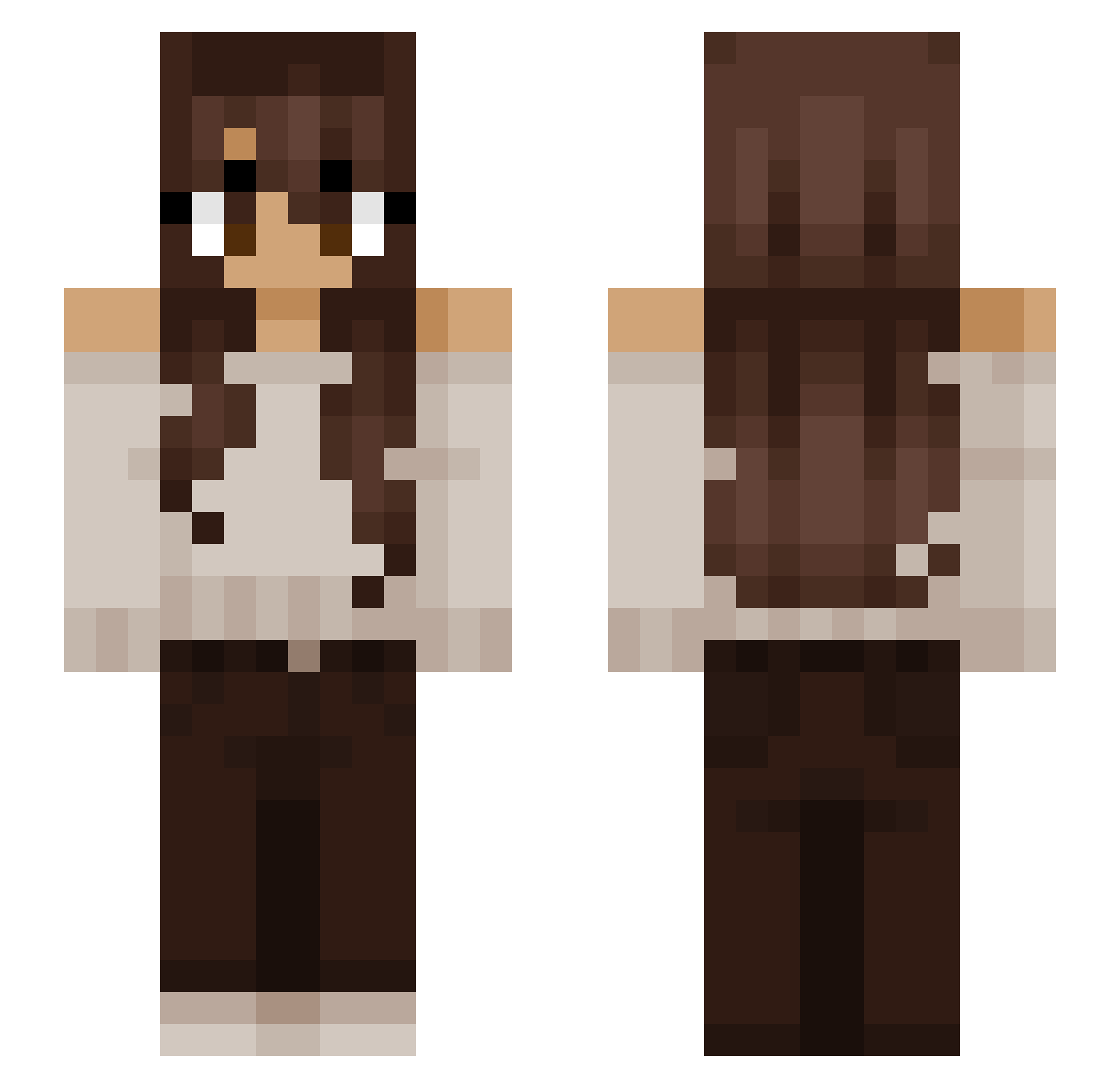 Snowfall012 Minecraft skin, front and back view