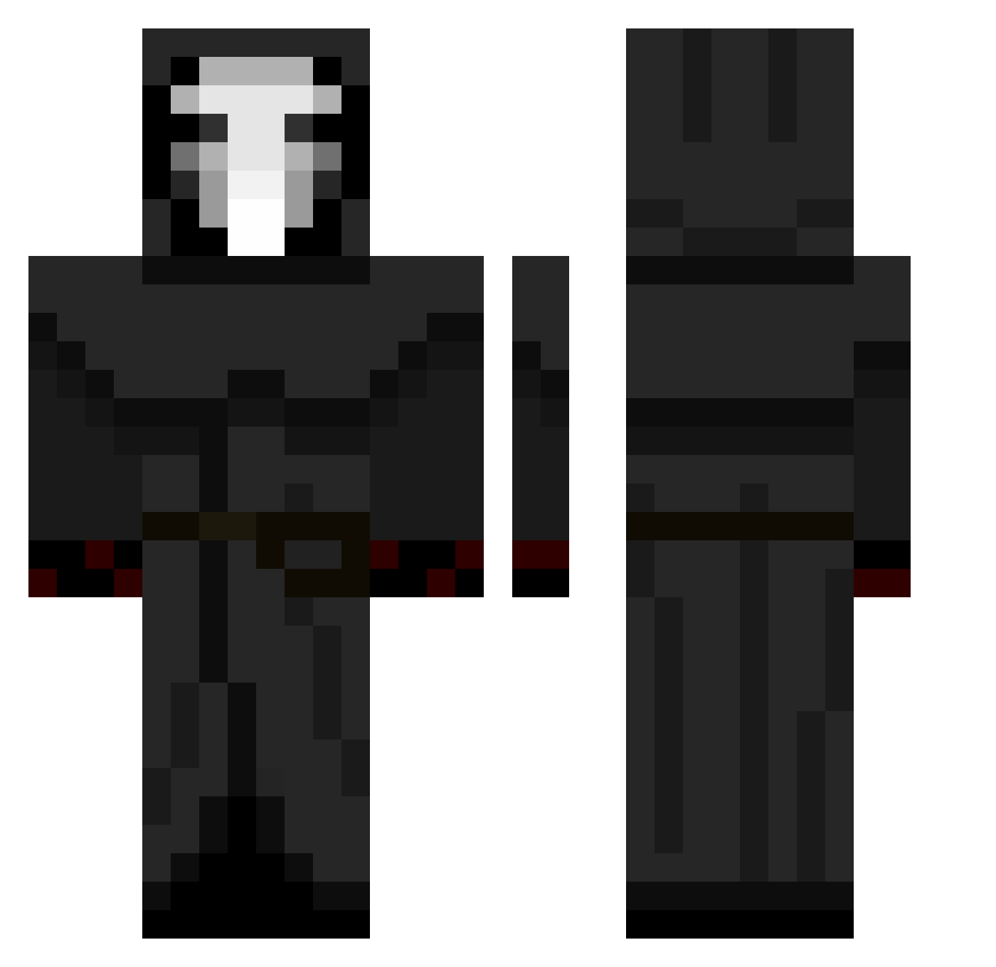 h2031 Minecraft skin, front and back view